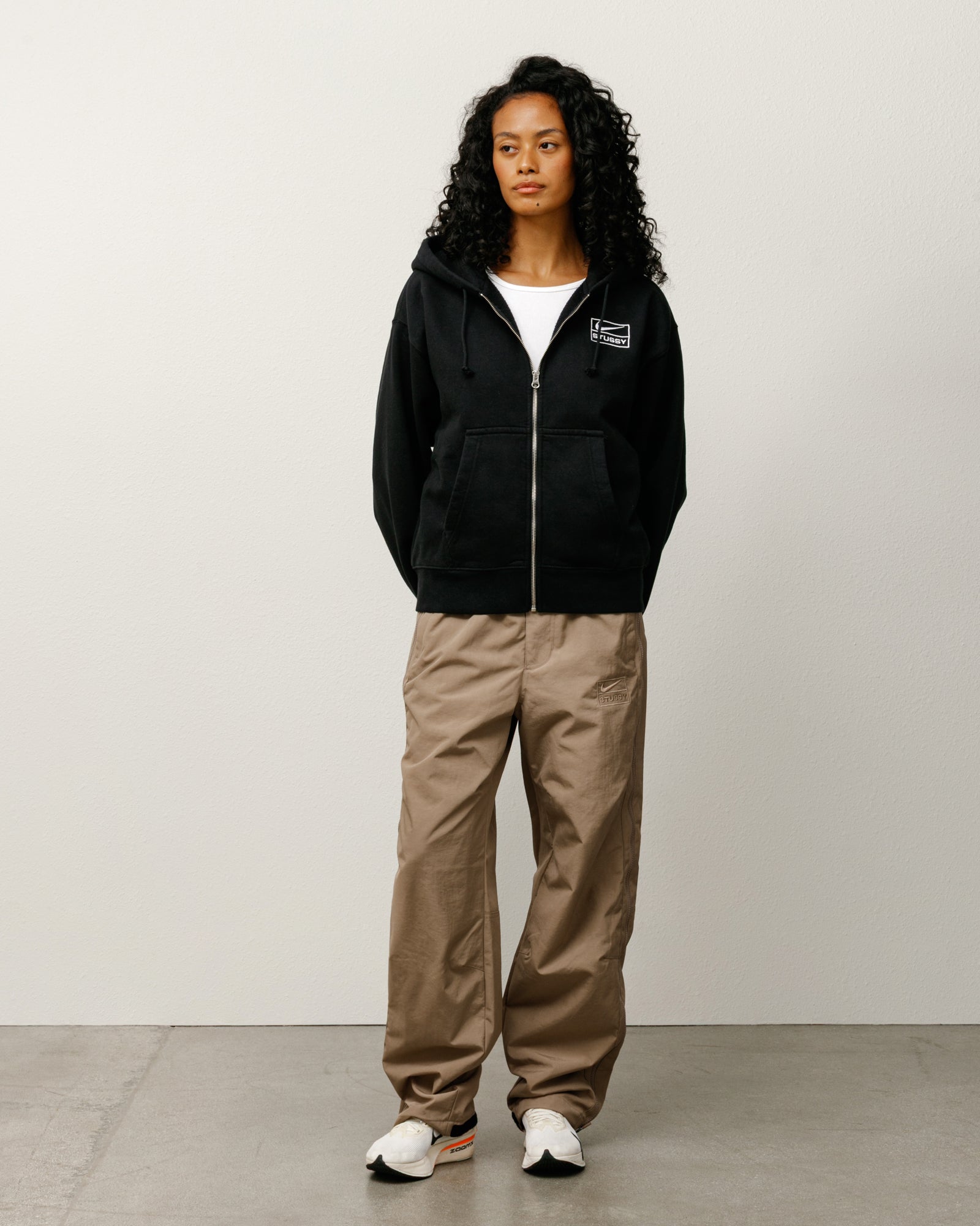 Stüssy Nike Stone Washed Fleece Zip Hoodie – Black Sweats Stüssy