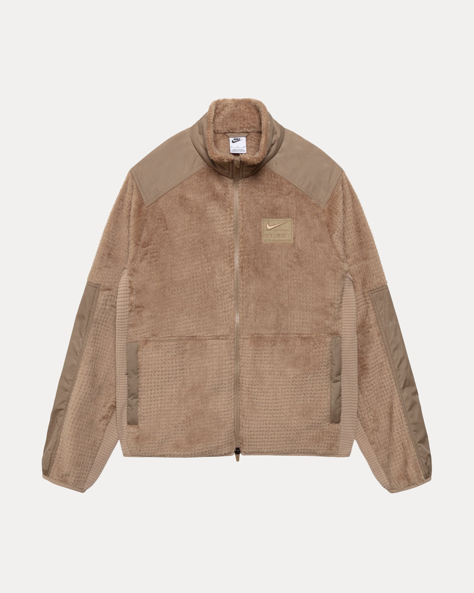 Stussy x Nike Fleece Zip Up Hoodie Brown Stussy Thermal Zip