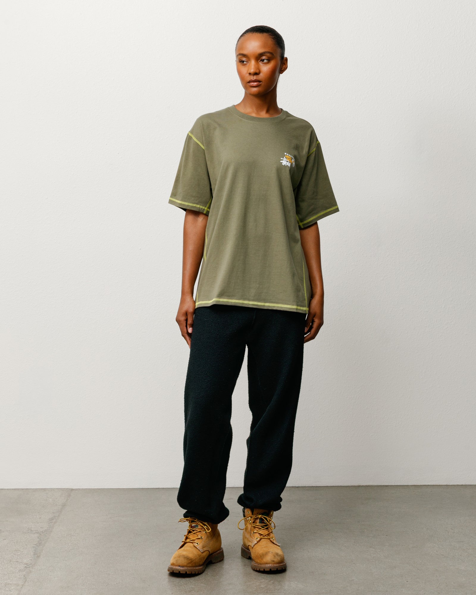 Mhw Stussy Tee Unisex Short Sleeve In Mission Olive
