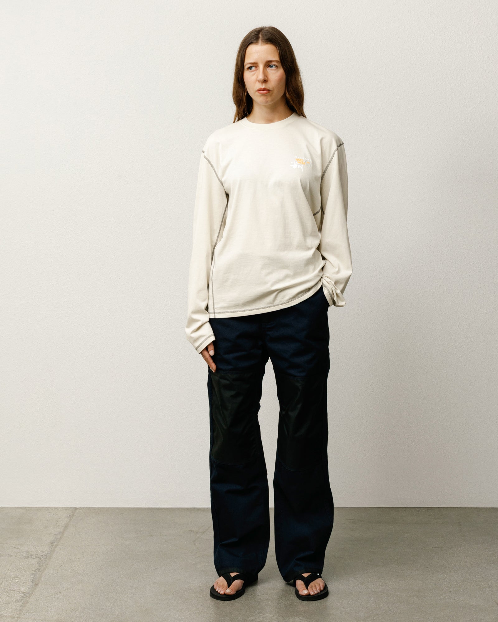 Stussy X Mhw Ls Tee Mens Long Sleeve In Stone