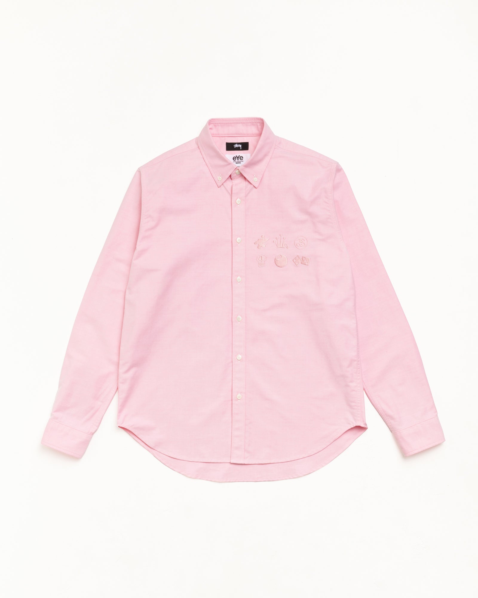 Button Down Shirt Unisex Long Sleeve In Pink | hero:main:collection:new-arrivals,shirts,tops-shirts,all,tees,outerwear,denim,knits,accessories,sunglasses,hoodies,sweats,mens-hoodies-sweatshirts,shorts,pants,bottoms,crew-sweats,zip-ups,swim,sweatpants,graphics,lazy-tees,swim,basic-9twenty,button-ups,shorts,cargos,denim-jeans,bottoms,bags,belts,wearables,gear,footwear,button-ups,basic-tops,jerseys,big-ol,classics,slim,jackets,all,eye-junya-watanabe-man, | product-card-slider