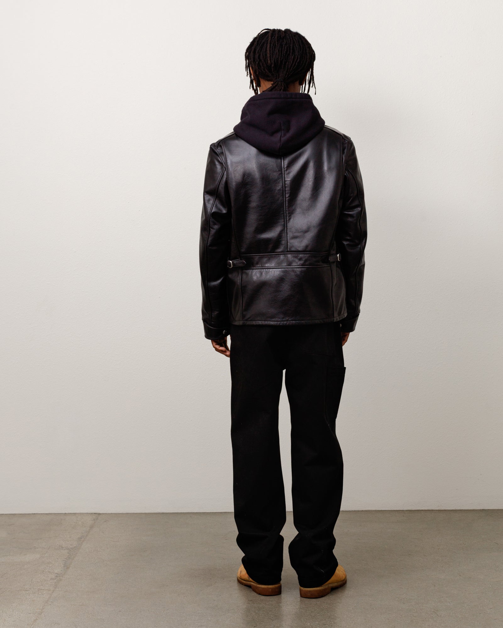 Junya Leather Jacket – Black | Outerwear | Stüssy