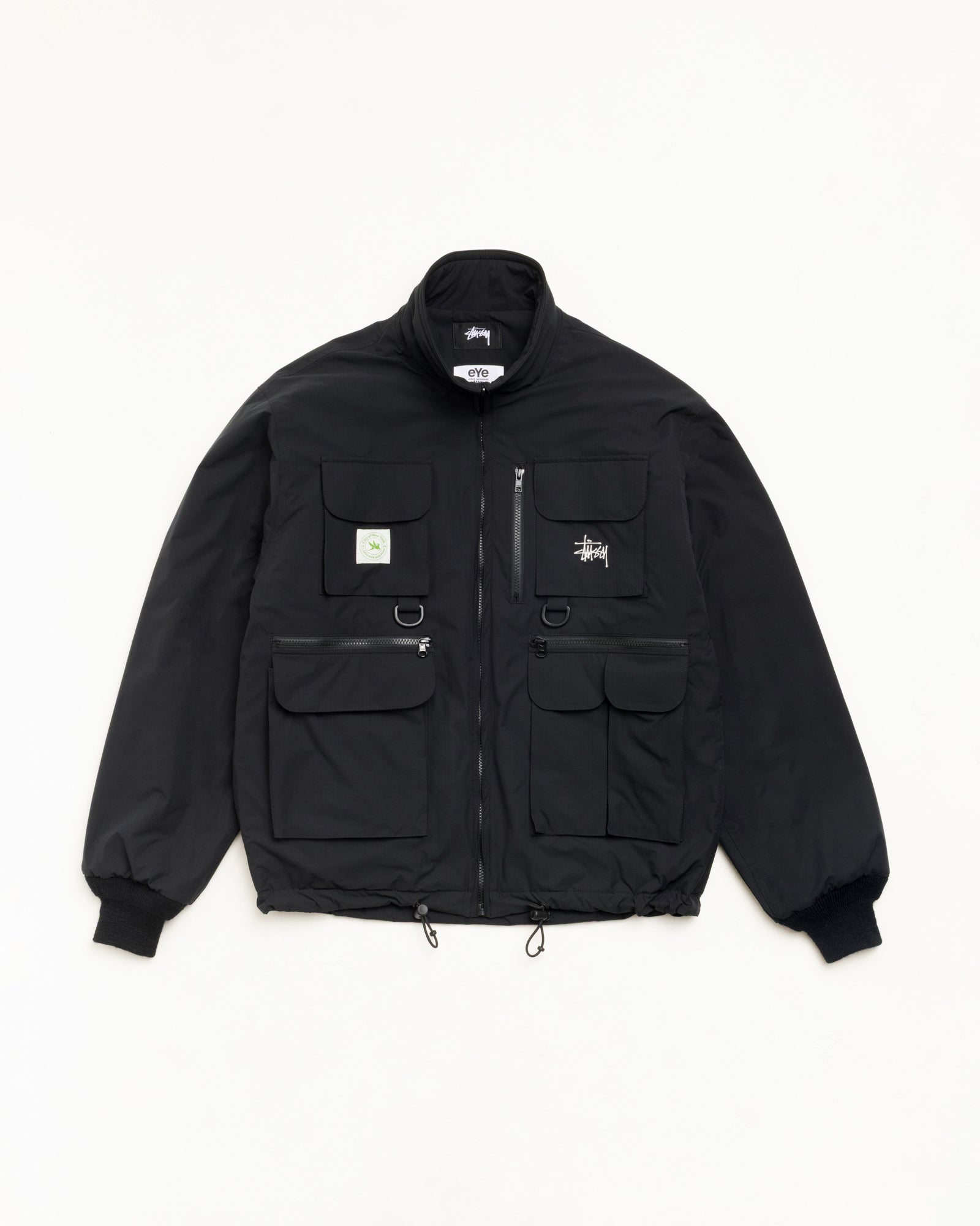 Fisherman Jacket Unisex Long Sleeve In Black | hero:main:collection:new-arrivals,shirts,tops-shirts,all,tees,outerwear,denim,knits,accessories,sunglasses,hoodies,sweats,mens-hoodies-sweatshirts,shorts,pants,bottoms,crew-sweats,zip-ups,swim,sweatpants,graphics,lazy-tees,swim,basic-9twenty,button-ups,shorts,cargos,denim-jeans,bottoms,bags,belts,wearables,gear,footwear,button-ups,basic-tops,jerseys,big-ol,classics,slim,jackets,all,eye-junya-watanabe-man, | product-card-slider