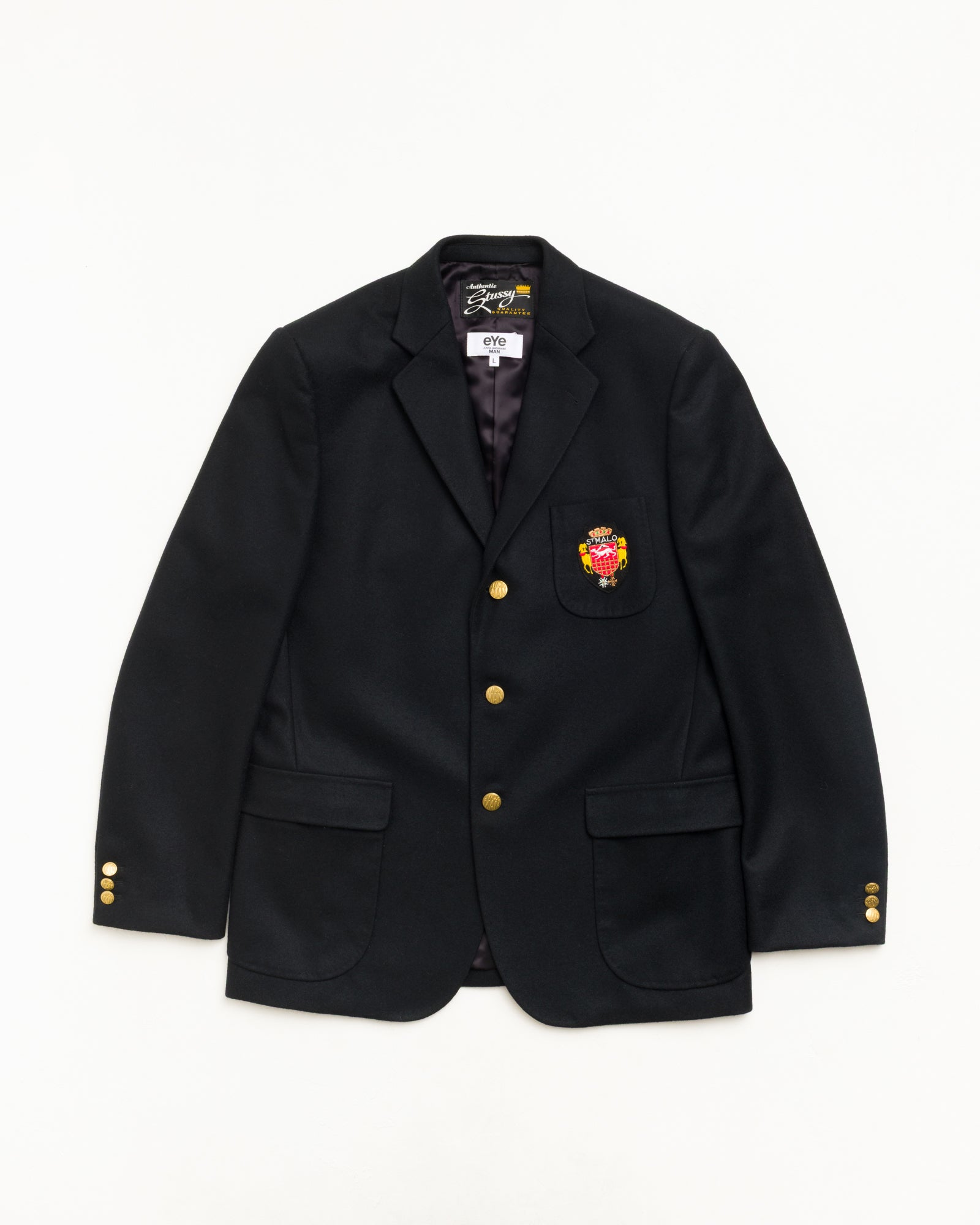 Patchwork Jacket Unisex Long Sleeve In Black | hero:main:collection:new-arrivals,shirts,tops-shirts,all,tees,outerwear,denim,knits,accessories,sunglasses,hoodies,sweats,mens-hoodies-sweatshirts,shorts,pants,bottoms,crew-sweats,zip-ups,swim,sweatpants,graphics,lazy-tees,swim,basic-9twenty,button-ups,shorts,cargos,denim-jeans,bottoms,bags,belts,wearables,gear,footwear,button-ups,basic-tops,jerseys,big-ol,classics,slim,jackets,all,eye-junya-watanabe-man, | product-card-slider