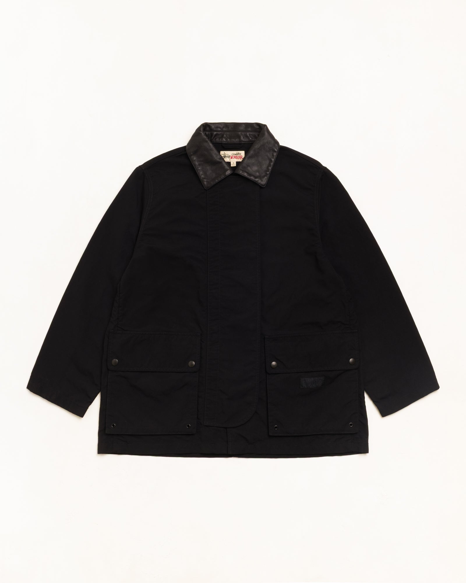 Fireman Jacket Unisex Long Sleeve In Black | hero:main:collection:new-arrivals-b,new-arrivals,shirts,tops-shirts,all,tees,outerwear,denim,knits,accessories,sunglasses,hoodies,sweats,mens-hoodies-sweatshirts,shorts,pants,bottoms,crew-sweats,zip-ups,swim,sweatpants,graphics,lazy-tees,swim,basic-9twenty,button-ups,shorts,cargos,denim-jeans,bottoms,bags,belts,wearables,gear,footwear,button-ups,basic-tops,jerseys,big-ol,classics,slim,jackets,all, | product-card-slider