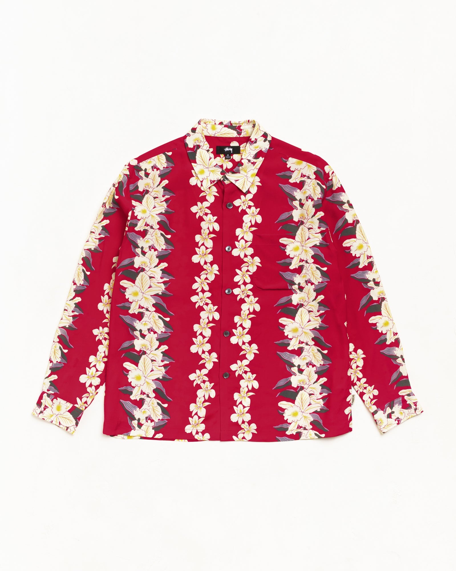 Hawaiian Floral Ls Shirt Unisex Long Sleeve In Red | hero:main:collection:new-arrivals-b,new-arrivals,shirts,tops-shirts,all,tees,outerwear,denim,knits,accessories,sunglasses,hoodies,sweats,mens-hoodies-sweatshirts,shorts,pants,bottoms,crew-sweats,zip-ups,swim,sweatpants,graphics,lazy-tees,swim,basic-9twenty,button-ups,shorts,cargos,denim-jeans,bottoms,bags,belts,wearables,gear,footwear,button-ups,basic-tops,jerseys,big-ol,classics,slim,jackets,all, | product-card-slider