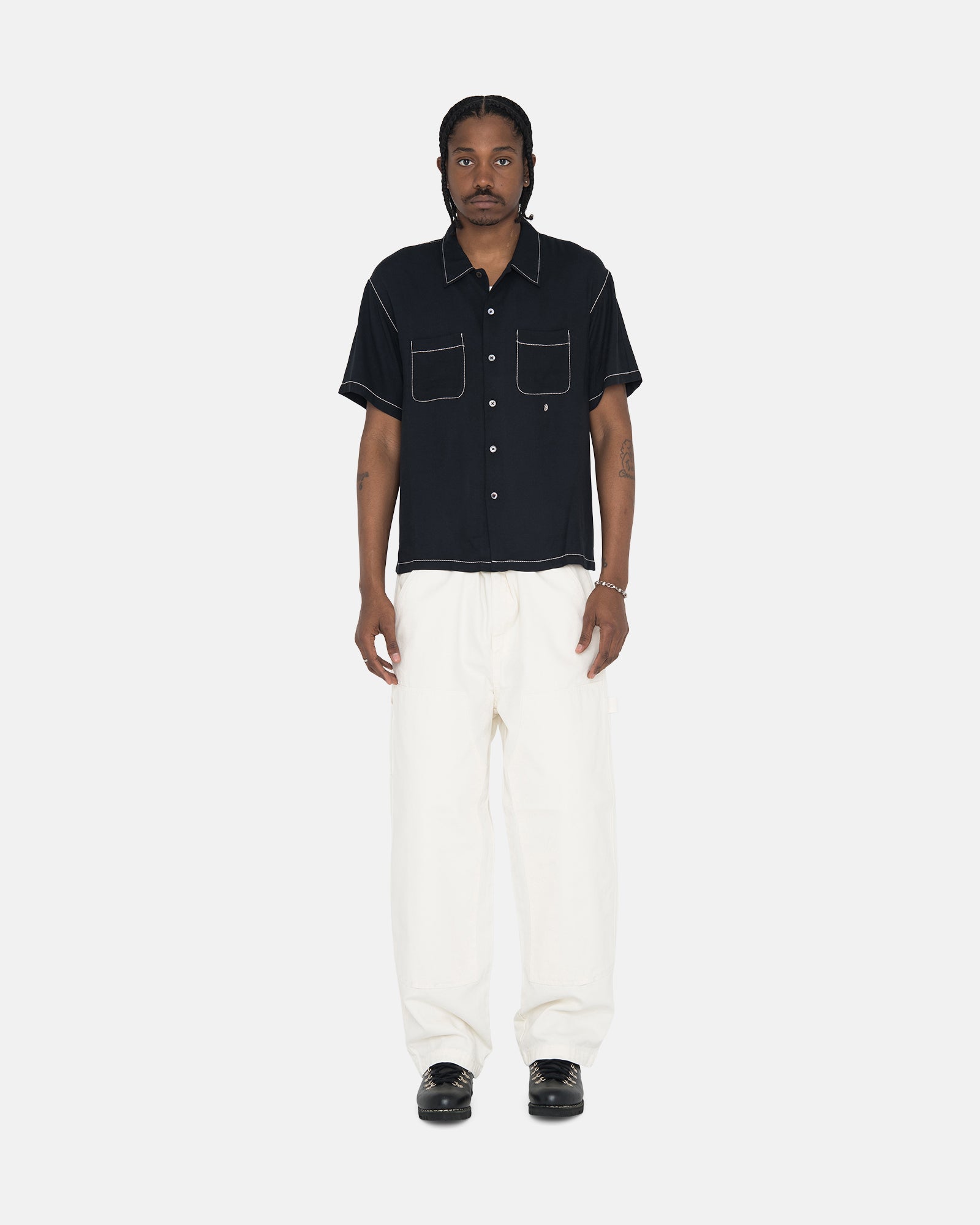 CONTRAST PICK STITCHED SHIRT