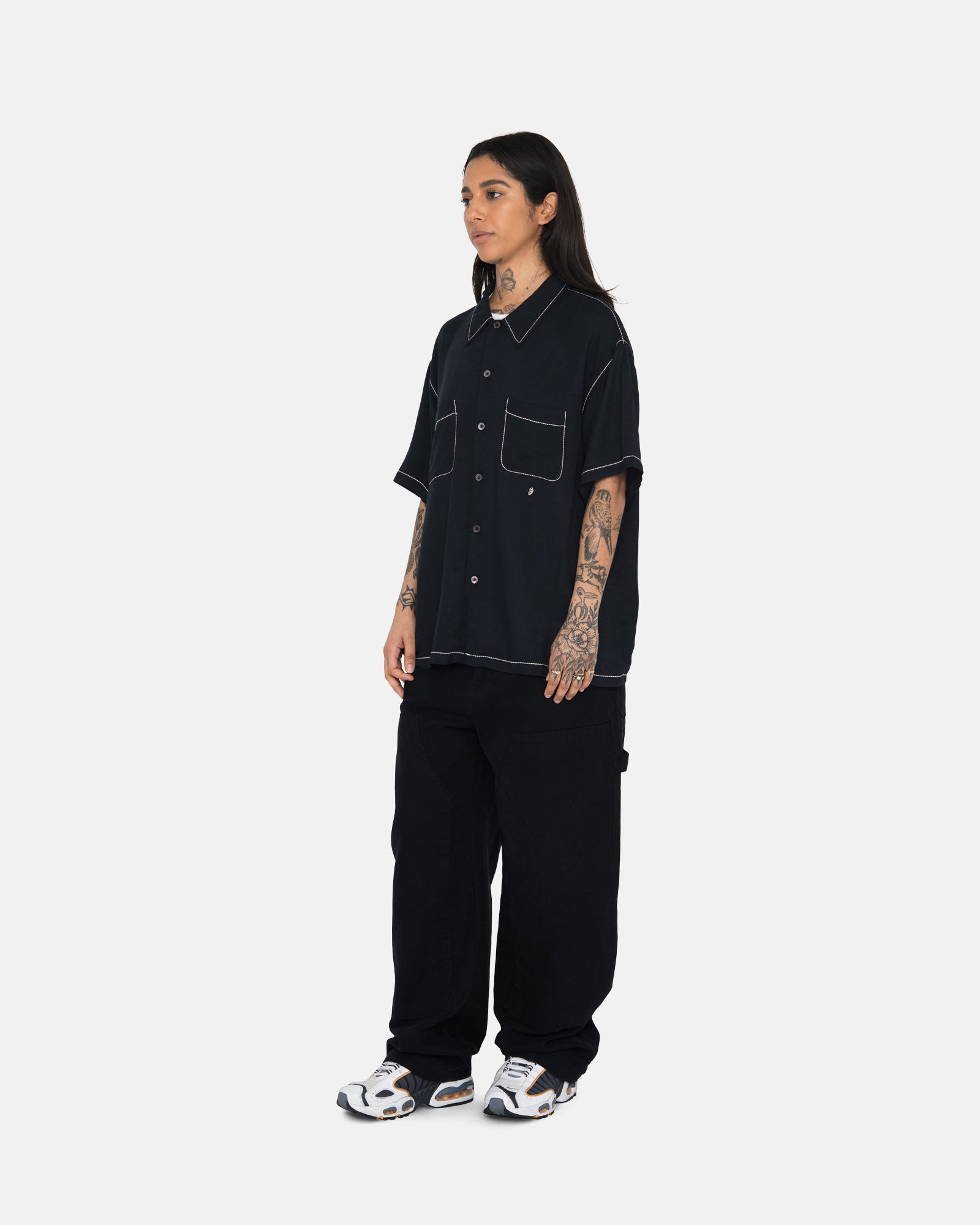 CONTRAST PICK STITCHED SHIRT