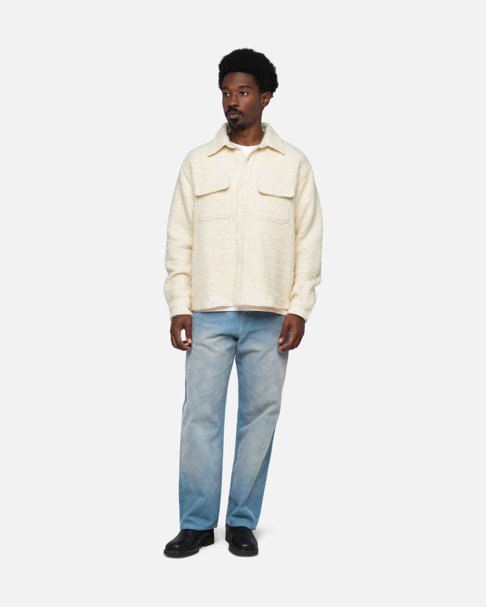 STUSSY CASENTINO Wool CPO Shirt LIME23SS袖丈62cm