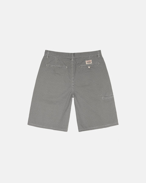 STUSSY WORKGEAR SHORTS TWILL HOUNDSTOOTH BOTTOMS
