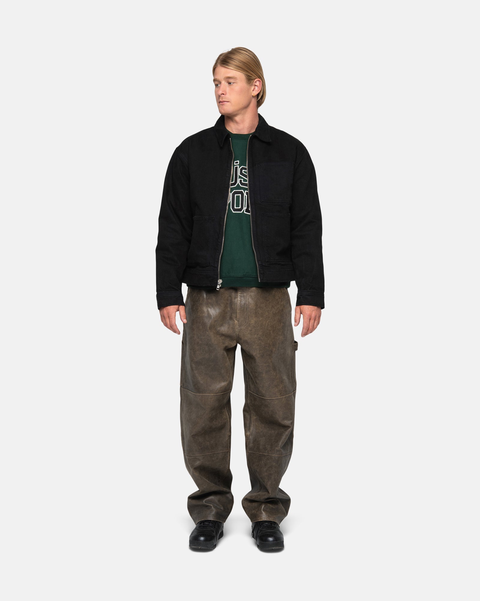 ZIP WORK JACKET OVERDYED