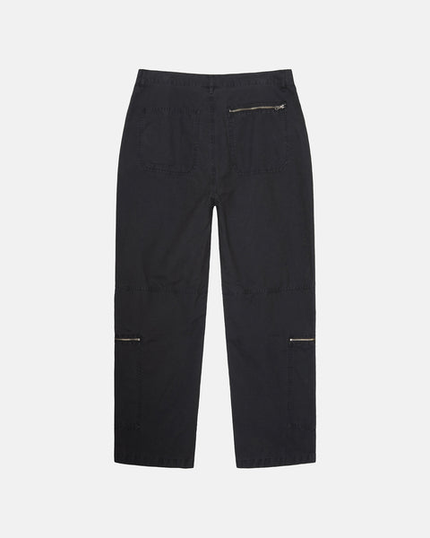 FLIGHT PANT NYCO PIGMENT DYED BLACK PANTS