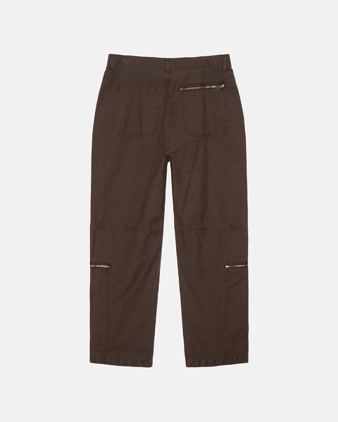 FLIGHT PANT NYCO PIGMENT DYED BROWN PANTS