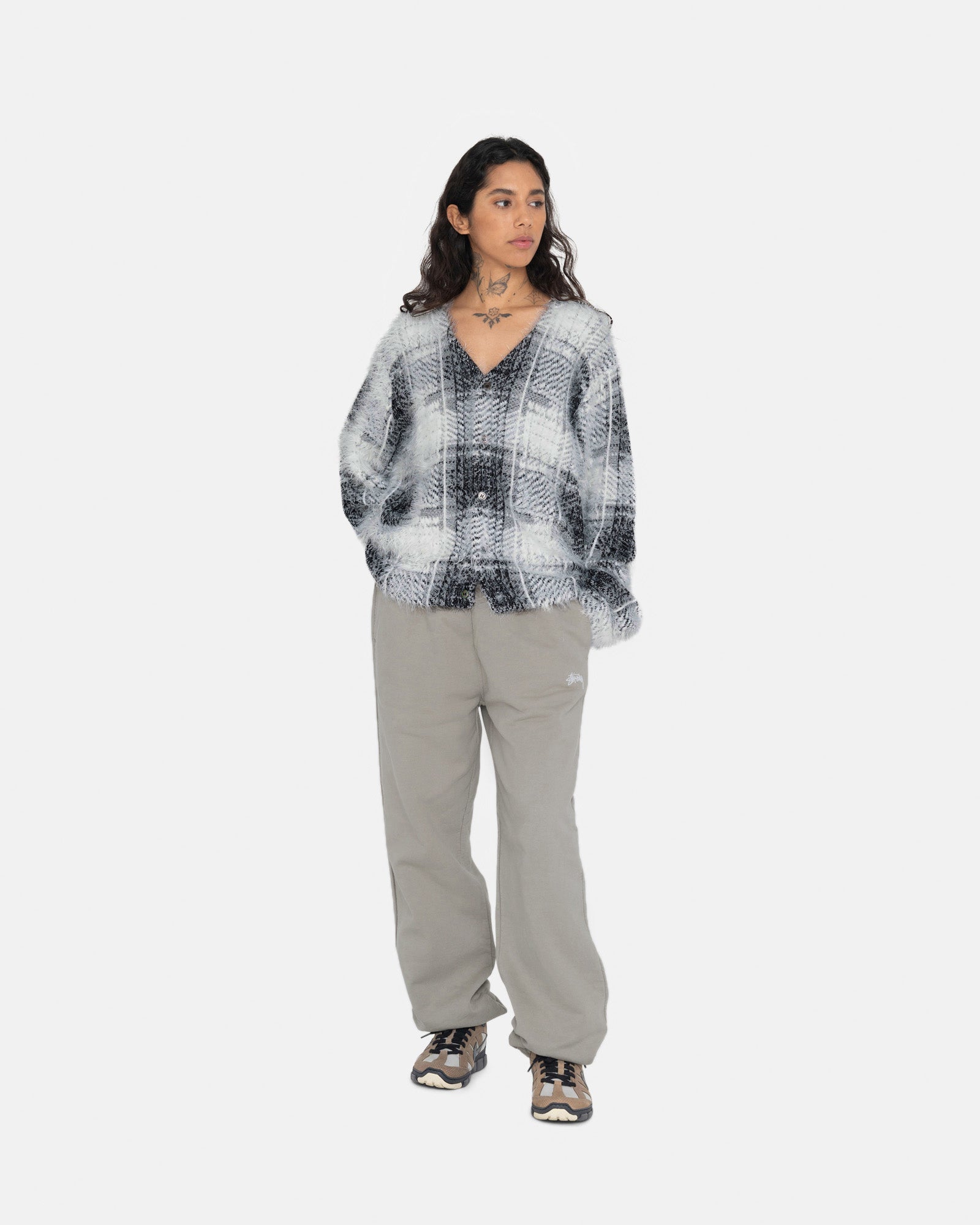 stussy Hairy Plaid Cardigan 22fw