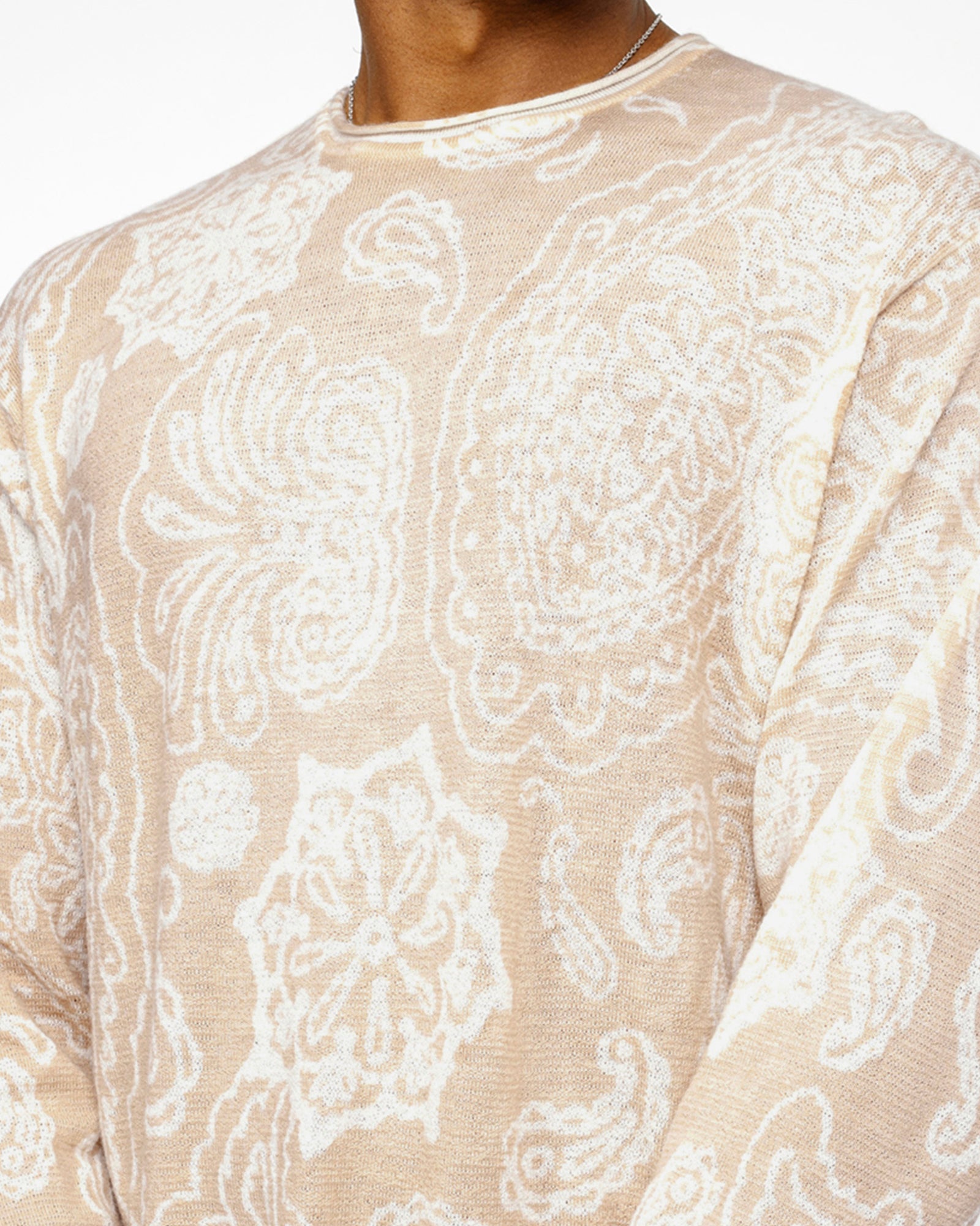 STÜSSY PAISLEY SWEATER NATURAL SWEATER