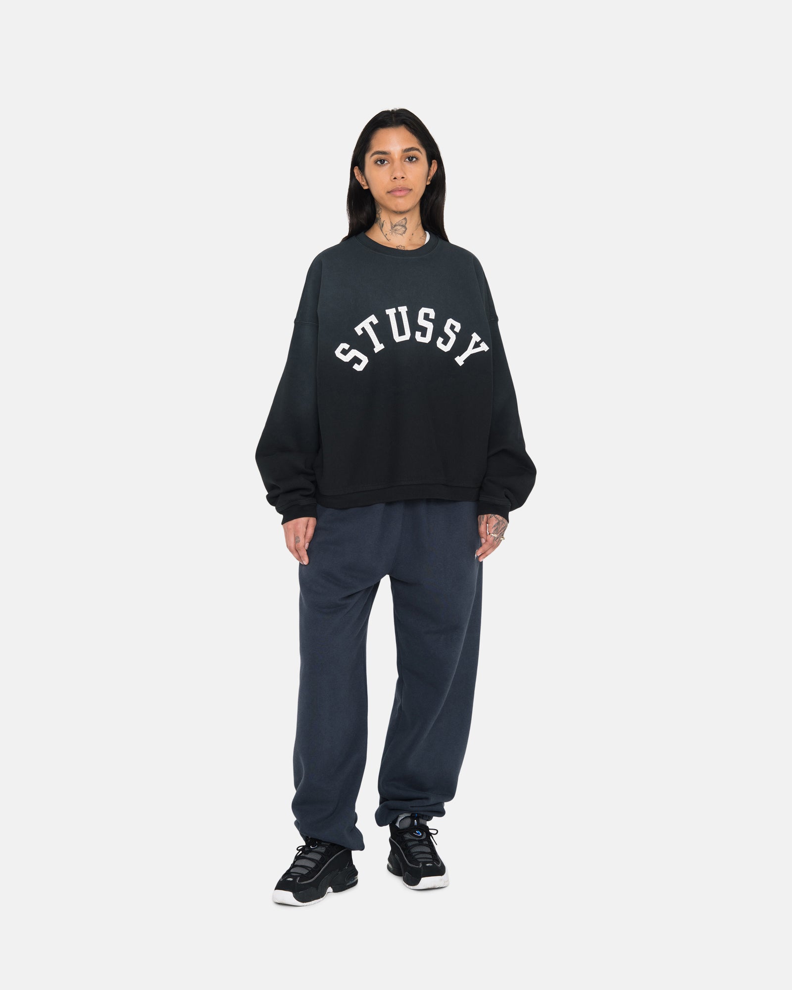 stussy 23ss sun faded oversized crew