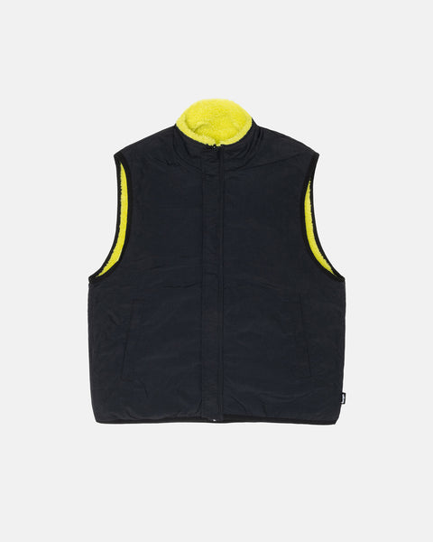 SHERPA REVERSIBLE VEST LIME OUTERWEAR