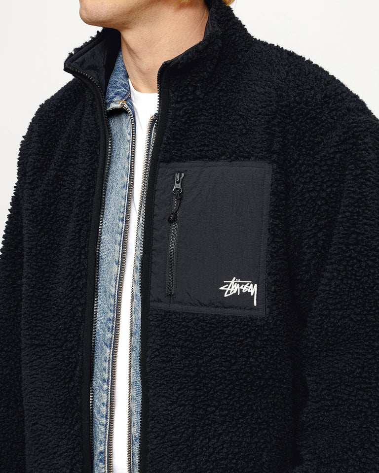 Sherpa Reversible Jacket in black – Stüssy