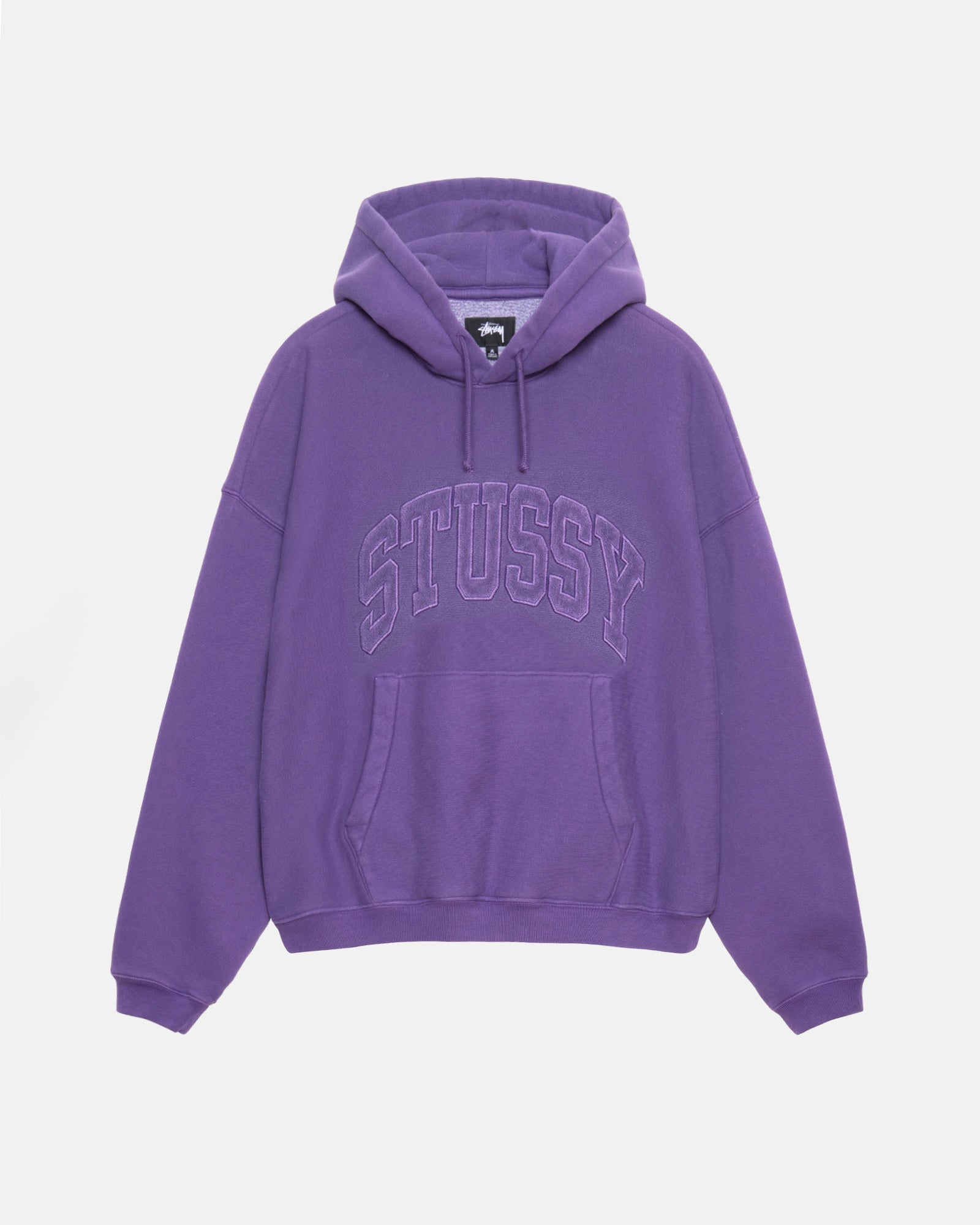 EMBROIDERED RELAXED HOODIE PURPLE SWEATS