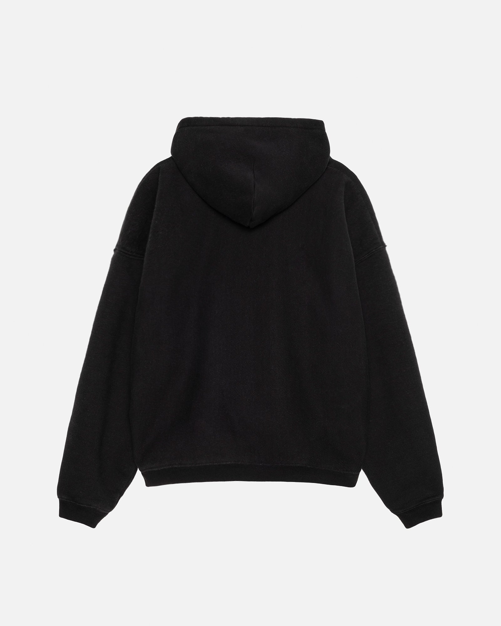 EMBROIDERED RELAXED HOODIE WASHED BLACK SWEATS