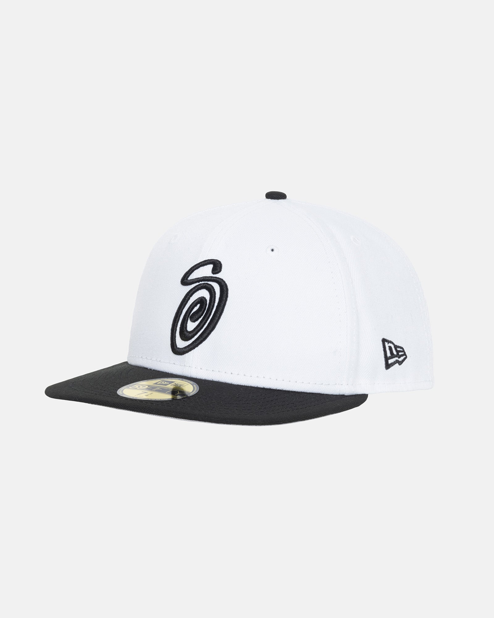 STÜSSY NEW ERA 59FIFTY CURLY S WHITE/BLACK ACCESSORY