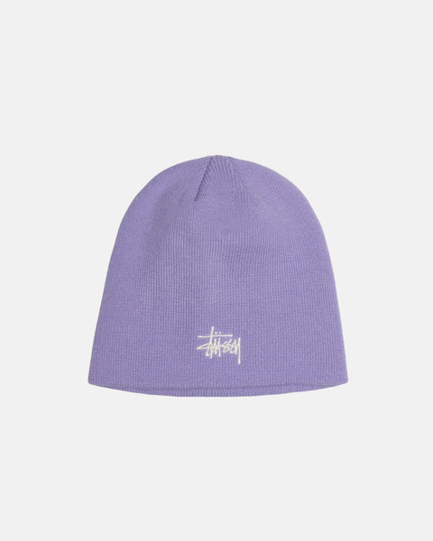 purple stussy beanie