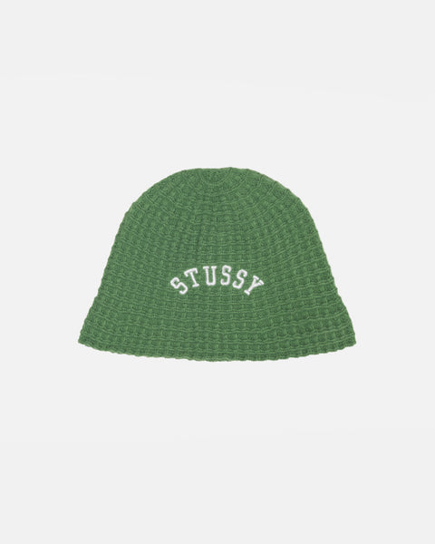 스투시 Stussy BUCKET HAT WAFFLE KNIT,Green