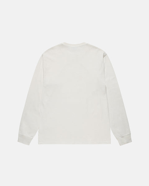 STÜSSY SMALL STOCK LS TEE PIGMENT DYED NATURAL LONGSLEEVE